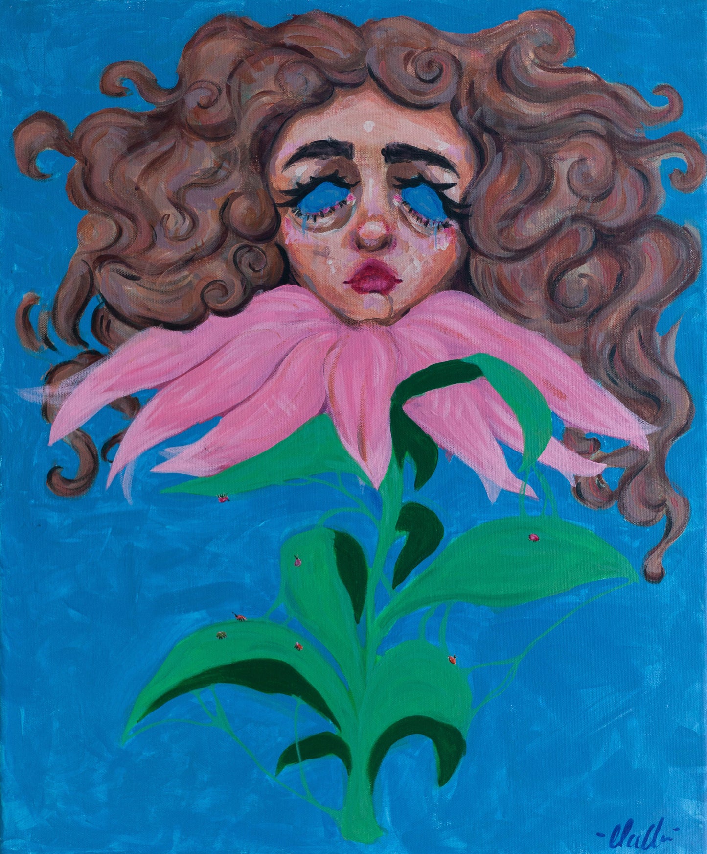 Sad Flower Girl